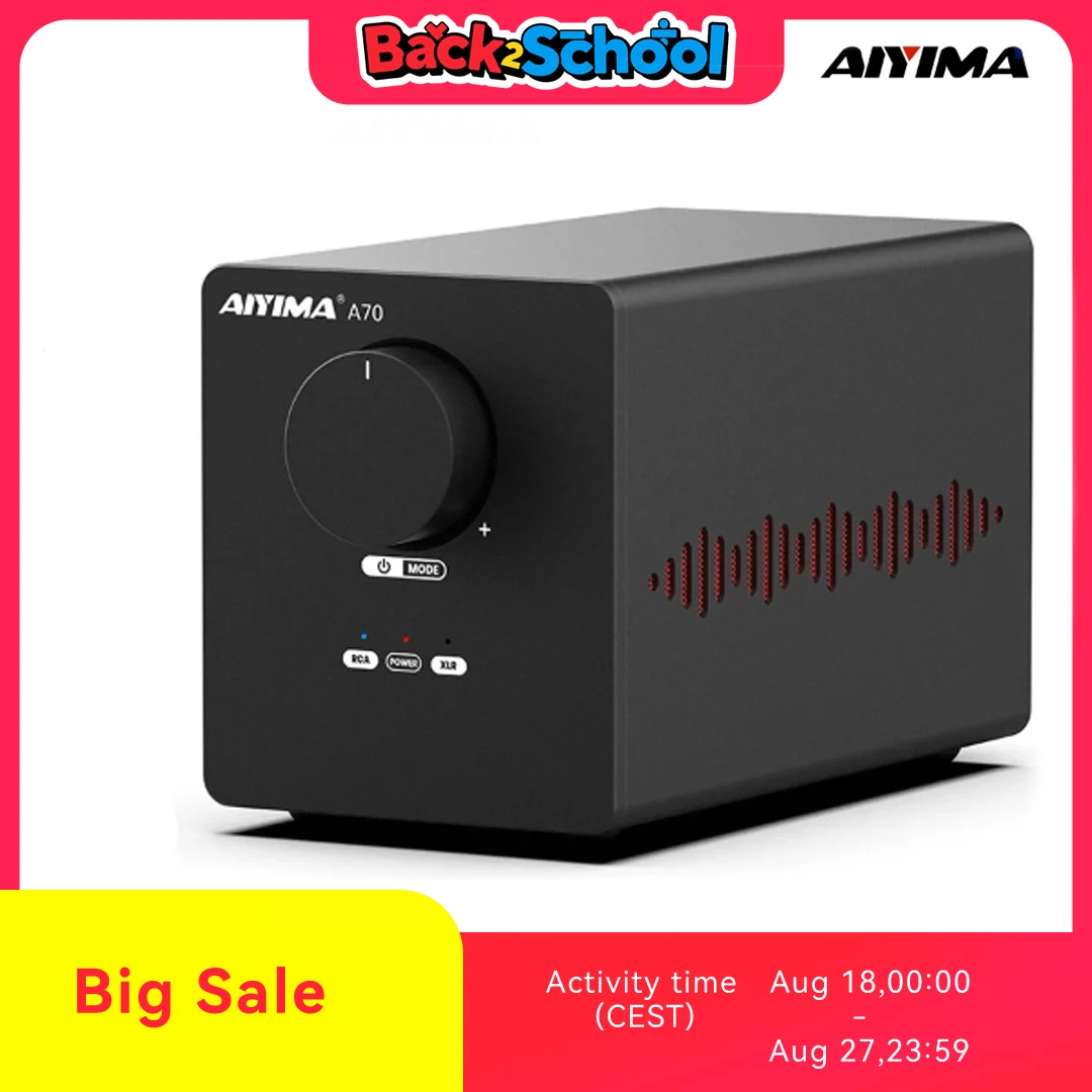 

AIYIMA A70 TPA3255 PFFB Стереоусилитель мощности 300 Втx2 Класс D Стерео 2.0 Цифровой аудиоусилитель с триггерным входом XLR RCA