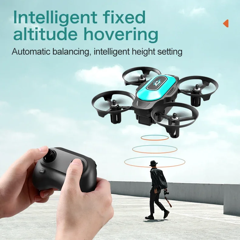 طائرة بدون طيار صغيرة RC 360 °   حيلة المتداول بنقرة واحدة الإقلاع والهبوط ألعاب هدايا ذكية ثابتة الارتفاع تحوم XD2