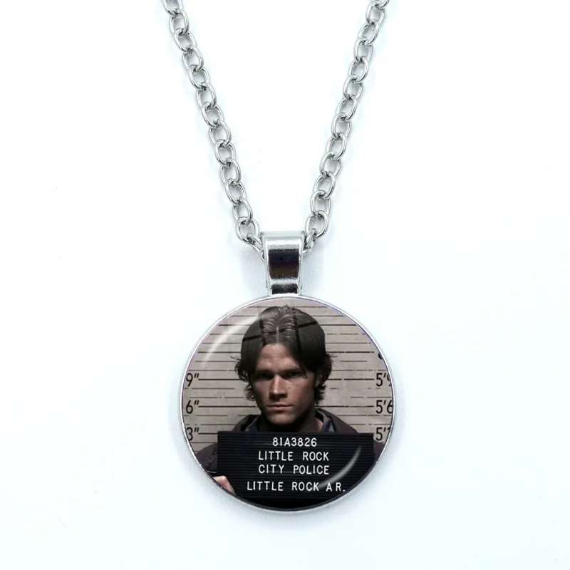 Movie Supernatural Necklace for Women Jewelry Dean Winchester Jensen Ackles Cute Meme Cabochon Glass Pendant Fashion Necklace