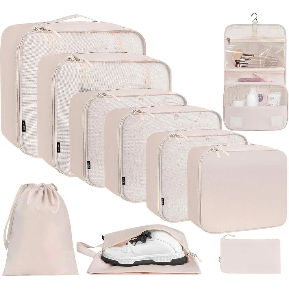 Set/8 Set/10 Set Packing Cubes Various Sizes Packing Organizer Travel Accessories Large Carry On Suitcase