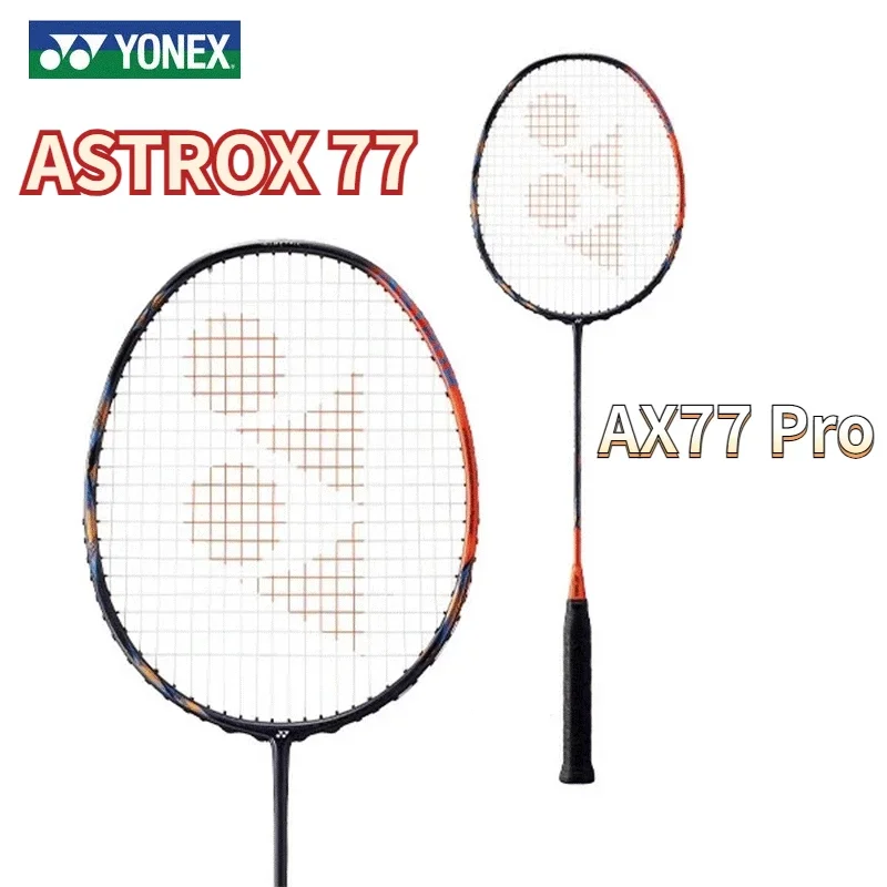 Raqueta de bádminton YONEX ASTROX 77 PRO Deeporange, juego de raquetas profesionales originales con cuerda 4u