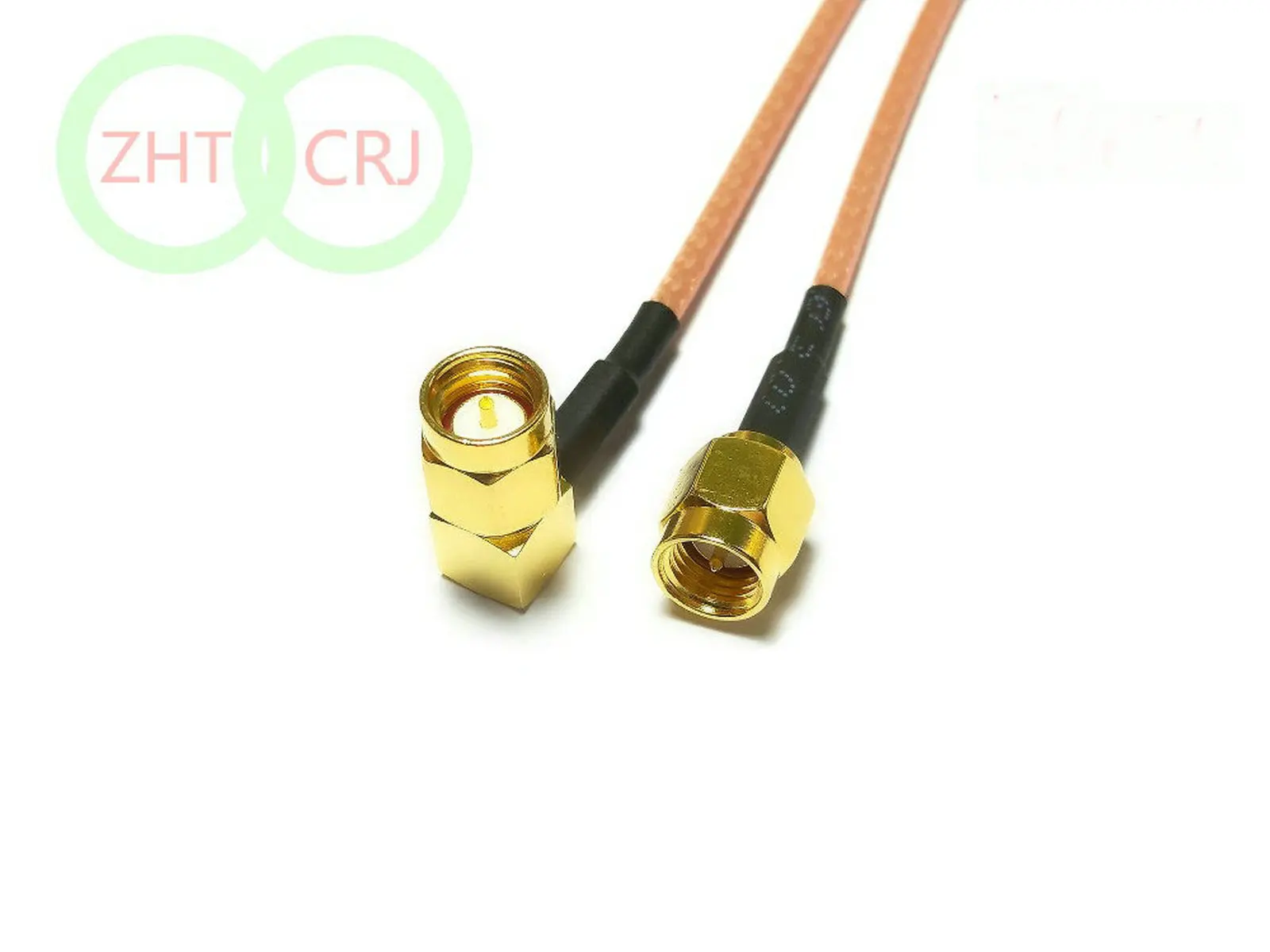 Imagem -02 - Banhado a Ouro Sma Macho para Sma Ângulo Direito Plug Jumper Cabo Pigtail Rg316