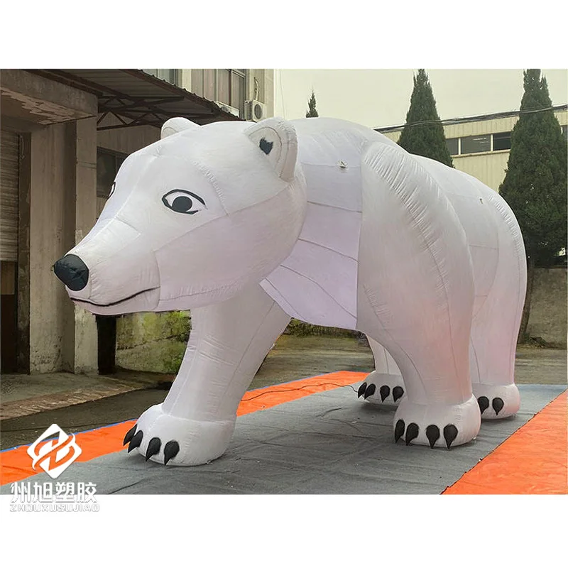 

Надувной полярный медведь, надувная модель в форме животного, с воздуходувкой, для украшения торговых центров и мероприятий на открытом воздухе.