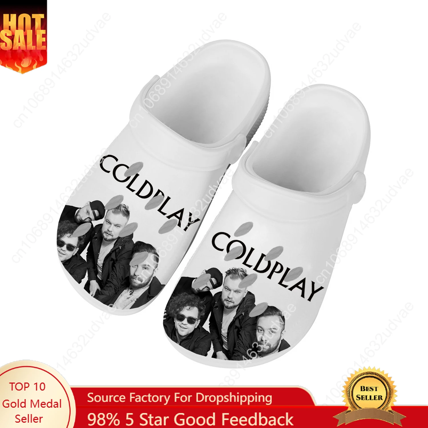 C-Coldplay Water Shoes Mens Womens High Quality Fashion Home Garden Clogs Customizd Sandals Beach Breathable Hole Slippers