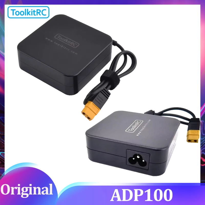 

ToolKitRC ADP100 Блок питания 100 Вт 20 В с выходовым адаптером XT60 для зарядного устройства M6D M6 M7 M6DAC ISDT Q8 Q6 GT Power Hota HTRC SkyRC
