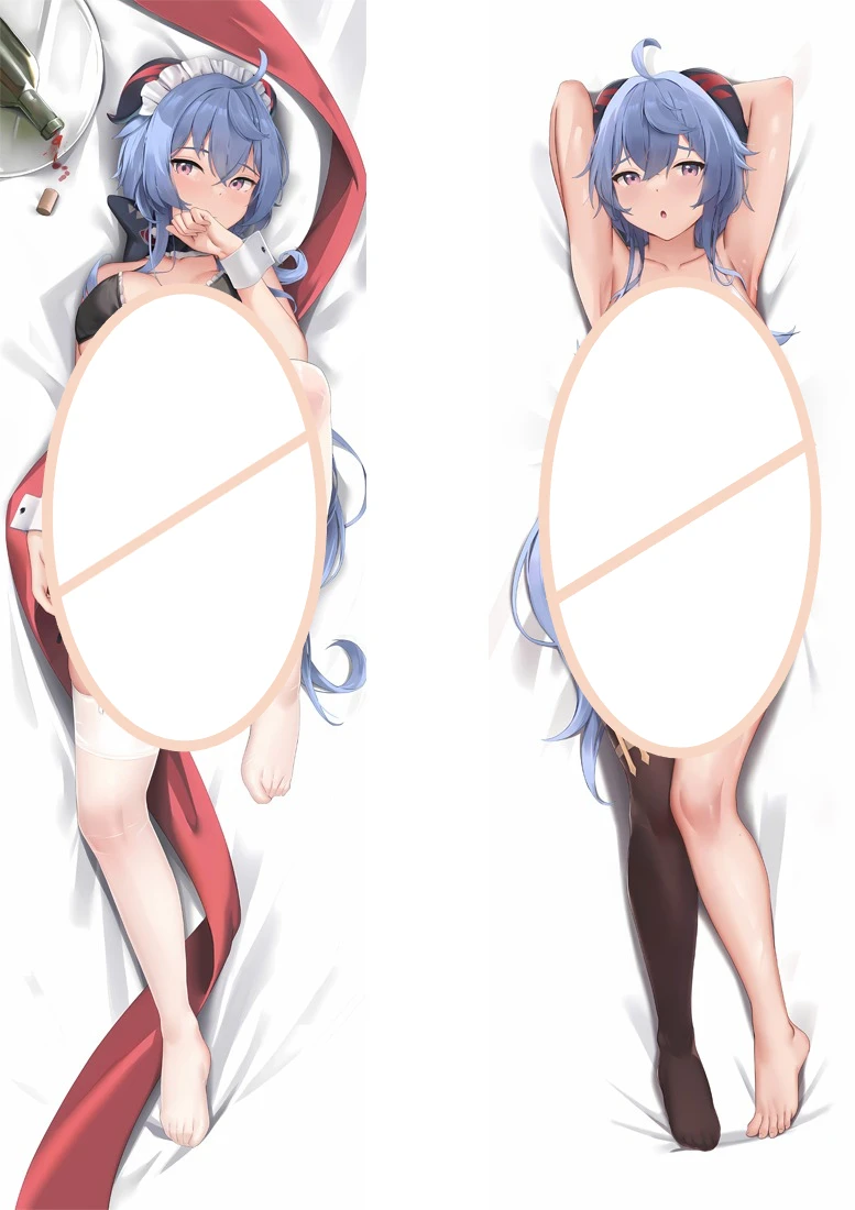 

Наволочка в стиле аниме Dakimakura Genshin Impact Ganyu, двухсторонняя наволочка с принтом тела