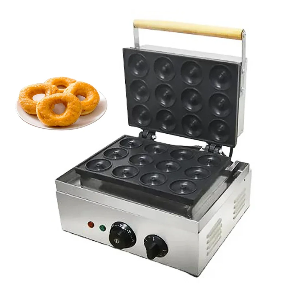 

Stainless Steel Baking Equipment snack machine 12 pieces holes electric donuts maker mini doughnut machine