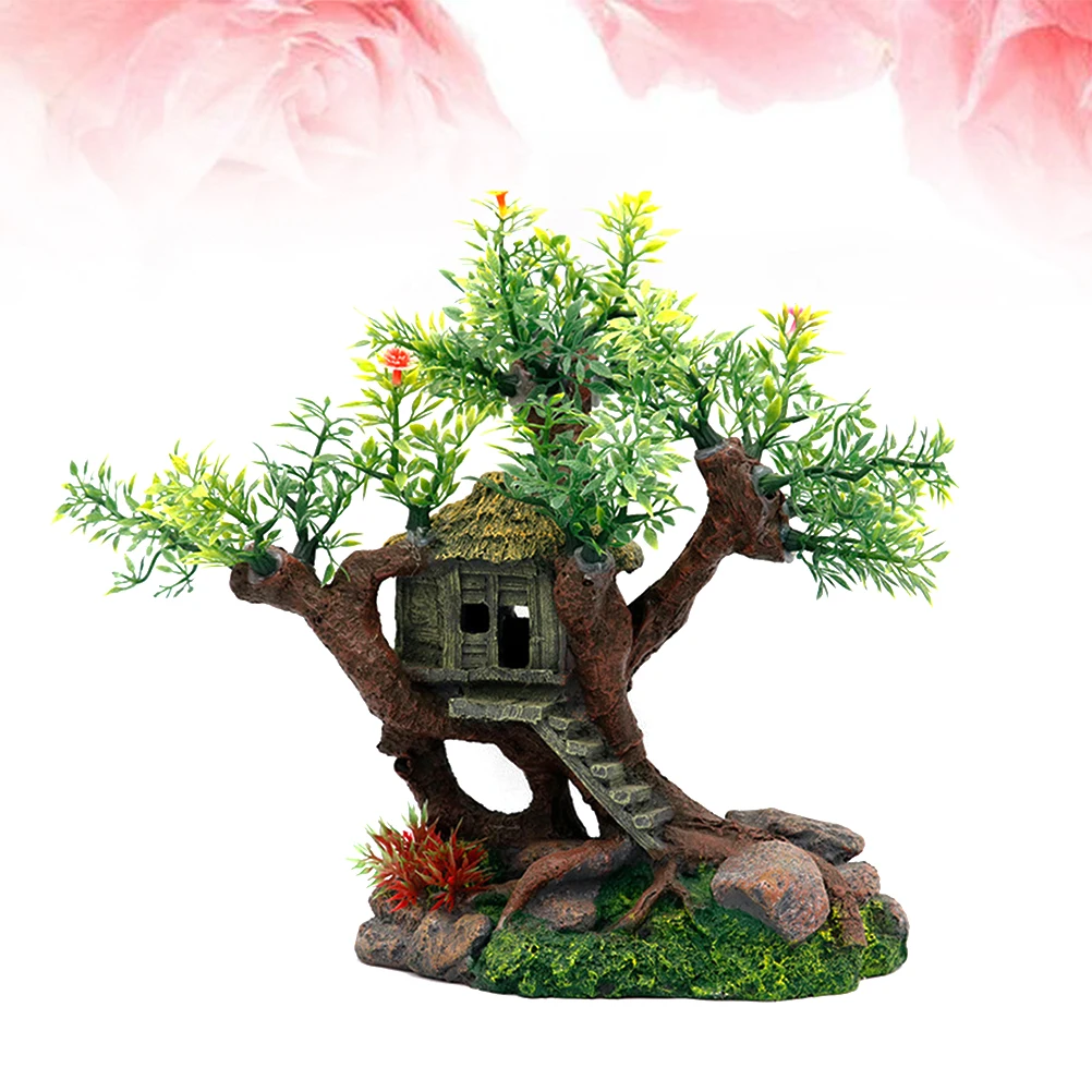 

Rockery L scape Trees Aquarium Decor Fish Tank Jungle Freshwater nament Artificial Decorations Stylish Design Unique Vivid Easy