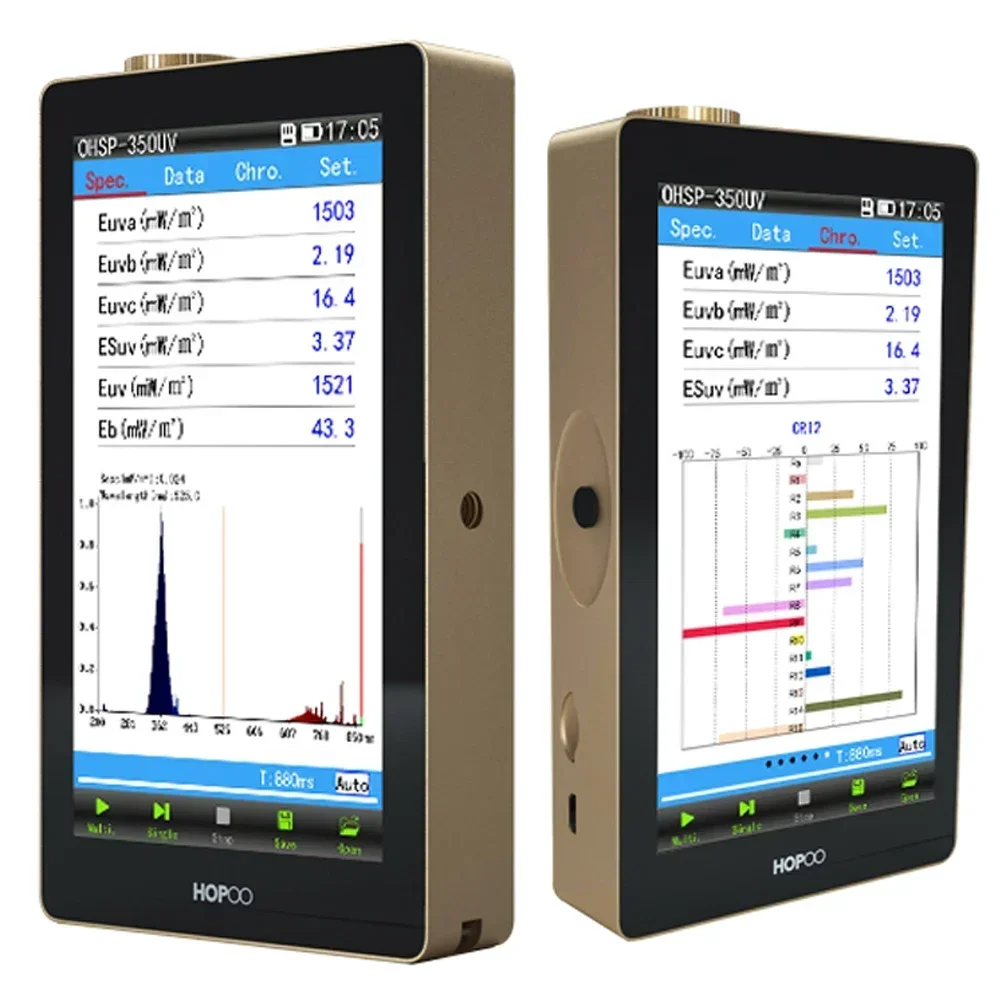 uvc spectroradiometer ohsp350uv 230-850nm hopoocolor uv spectrometer light wavelength meter