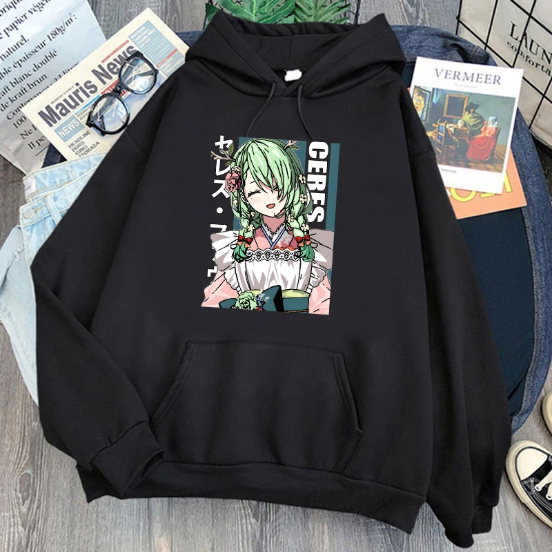 

VTuber Hololive Ceres Fauna Waifu Hoodies Hooded Autumn Winter Fleece Sweatshirts Long Sleeve Harajuku Unisex Pullovers Hoodie