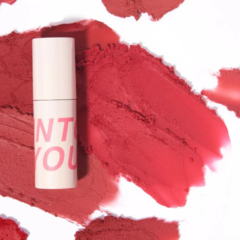 INTO YOU – rouge à lèvres mat léger, Texture fine, teinte longue durée, boue naturelle pour les lèvres, saveur de raisin pour femmes