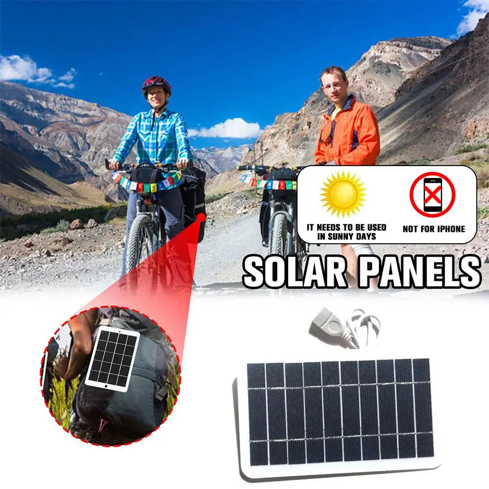 Usb Solar Charger Panel Portable Outdoor Phone Charging Panel Solar System Cell Phone Charger Camping Power Supplies