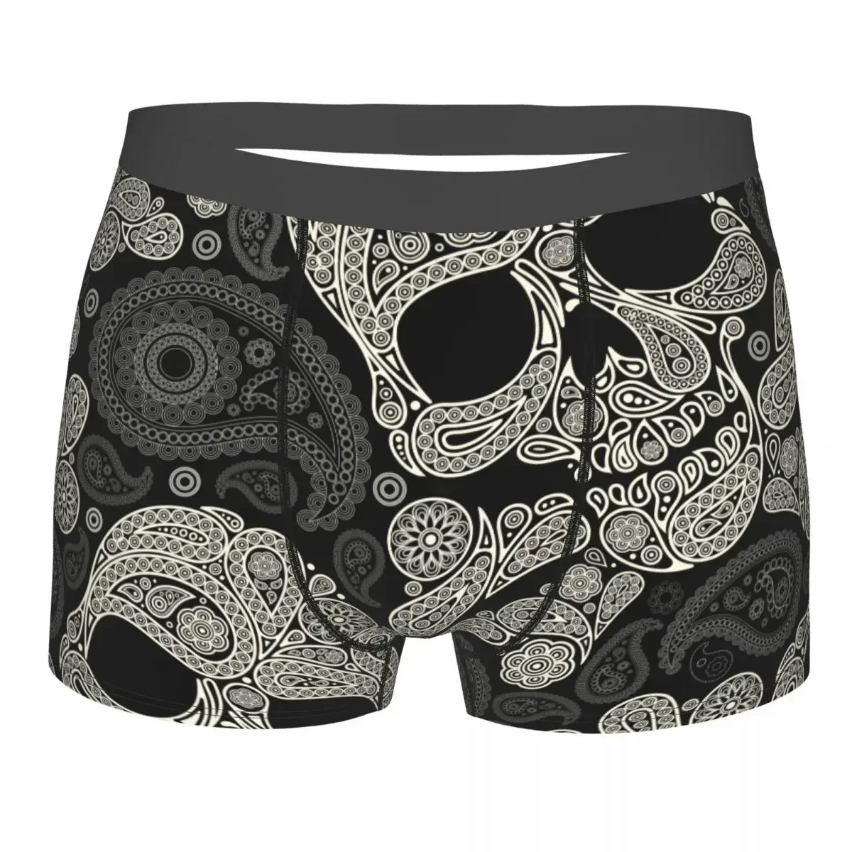 Boxer Men Shorts Underwear Male Skull and Paisley Boxershorts Panties Underpants Man Sexy