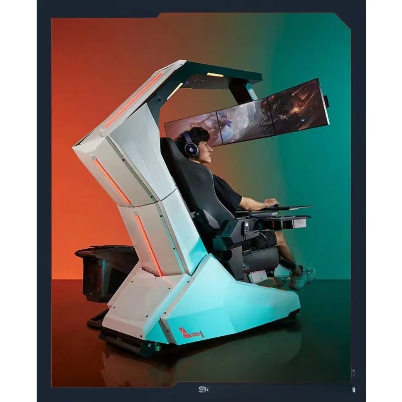 R1Pro warship zero-gravity computer cockpit, adjustable line-of-sight e-sports space capsule