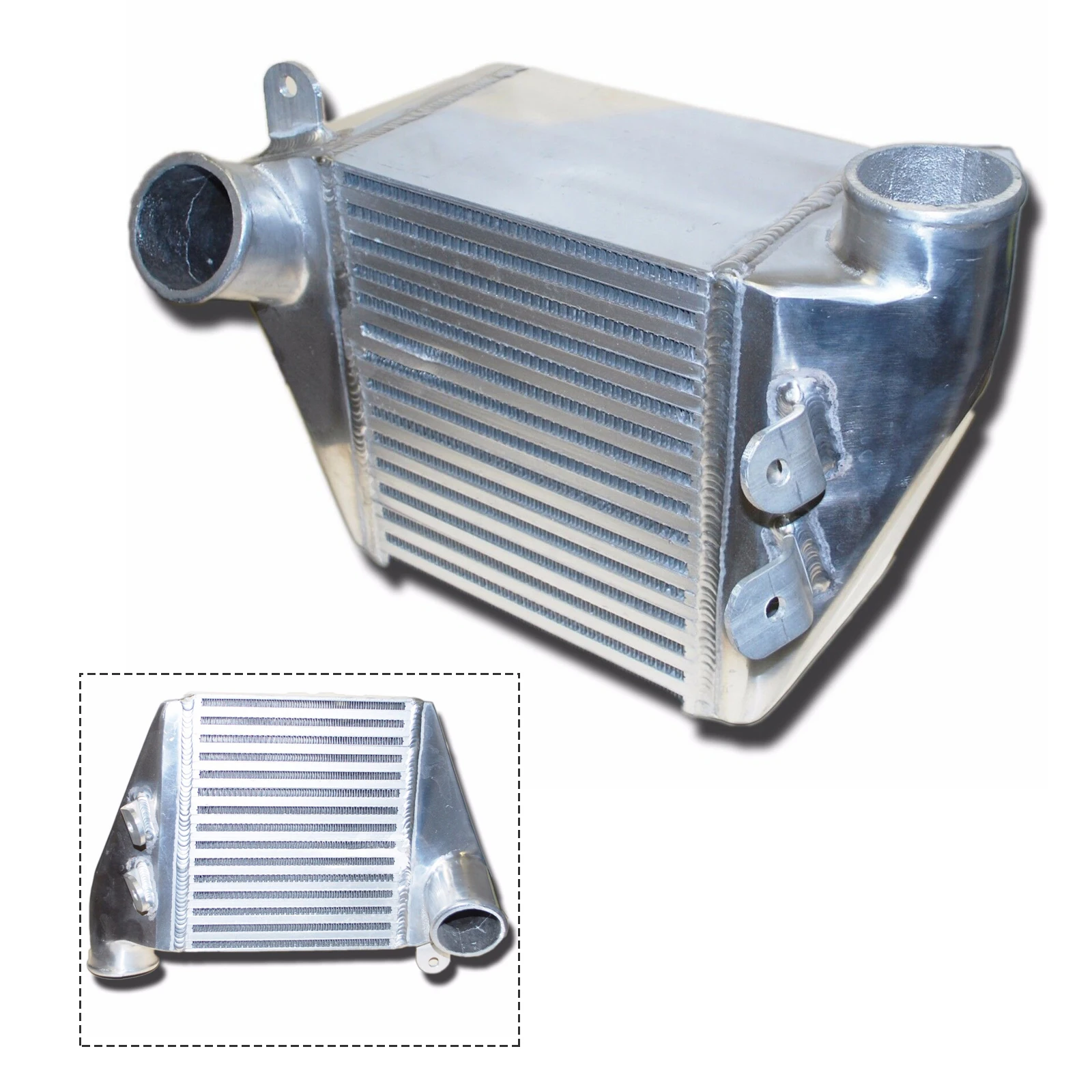 

Side Mount Turbo Intercooler Upgrade Assy Fit For VW GOLF/For VW JETTA 1999-2004 Aluminum Super Capacity Intercooler