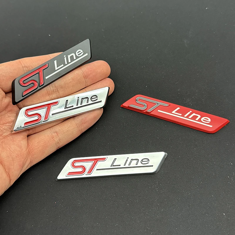 ثلاثية الأبعاد المعادن Stline شعار ST خط شعار ملصق سيارة درابزين الجانب شارة لفورد فوكس فييستا بوما فييستا كوغا مونديو اكسسوارات السيارات