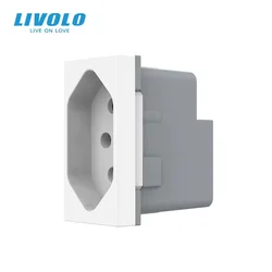 Livolo Switzerland Standard Power Socket Module,3Pins For Swiss Typn N Plug,No Metal Plate VL-FCTN13A