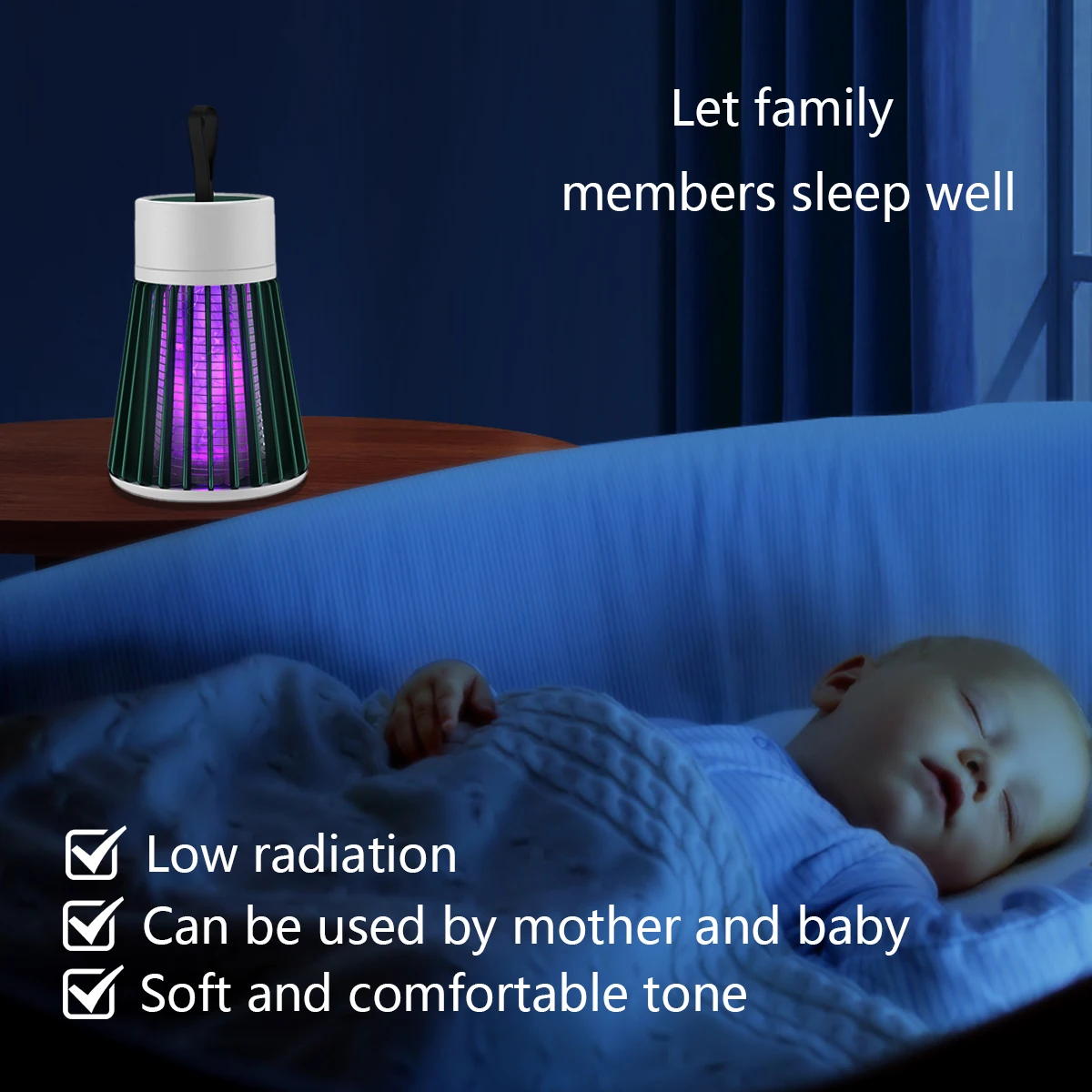 Lampe anti-moustiques à décharge électrique, aste, USB, portable, muet, ultraviolet, piège à insectes domestique, efficace Livraison rapide