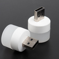 USB Night Light Mini LED Night Light USB Plug Lamp Power Bank Charging USB Book Lights Small Round Reading Eye Protection Lamps