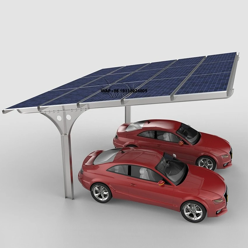 Durable Rainproof Single-Post Carport with Photovoltaic System Easy Quick Assembly Scratch-Free Parking Solar Mounting System