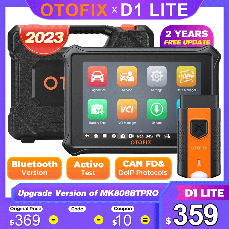 OTOFIX D1 Lite Automotive OBD2 Scanner 2 Year Update BiDirectional Control All System Diagnostic Scan Tool FCA SGW CAN FD & DoIP