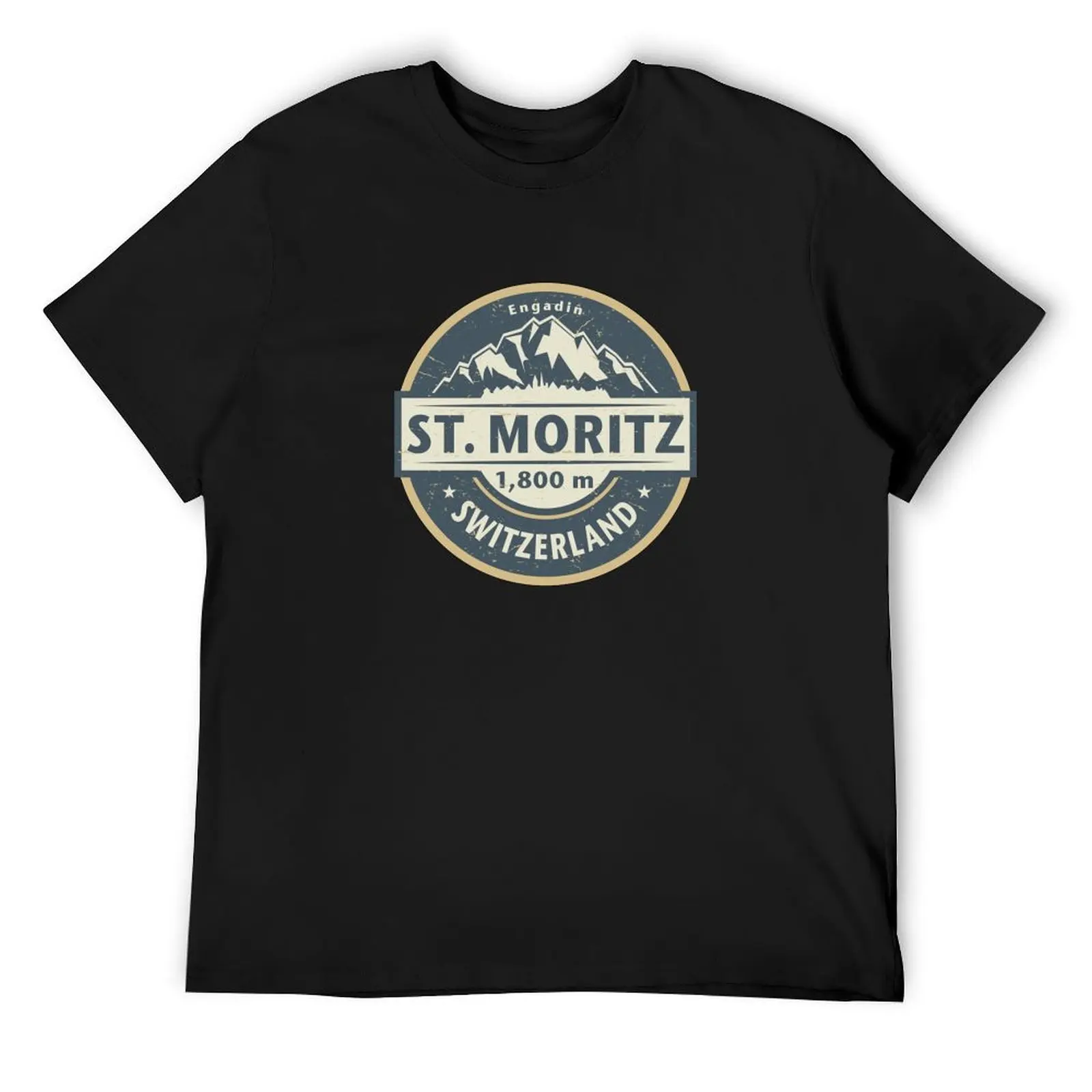 St. Moritz, Switzerland T-Shirt blanks graphic t shirt vintage kawaii clothes men clothing