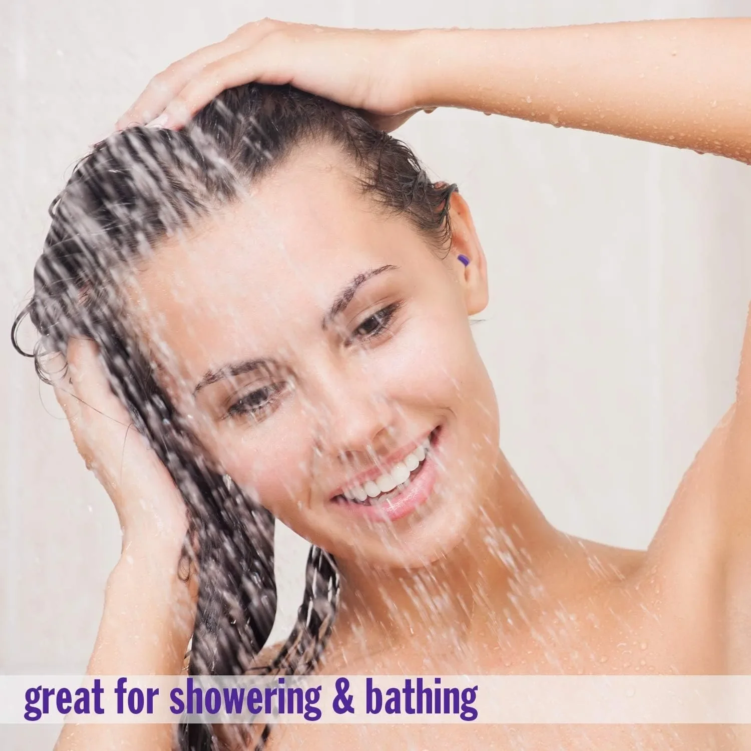 سدادات أذن للسباحة، مقاومة للماء، سدادات أذن من السيليكون قابلة لإعادة الاستخدام للسباحة والغطس والاستحمام وركوب الأمواج والاستحمام