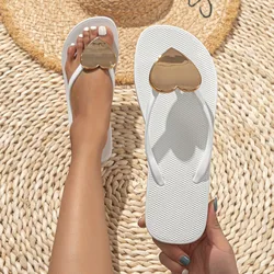 Women Slippers 2024 Summer New Fashion Women Open Toe Breathable Non Slip Soft Sole Casual Sexy Love Flip Flops Pantuflas Mujer