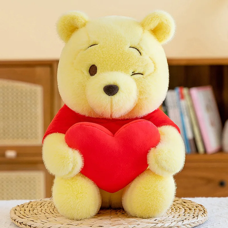 New Disney Winnie The Pooh Love Plush Toys 30/40/50cm Kawaii Anime Plushie Dolls Pooh Bear Stuffed Pillows Gifts for Childrens