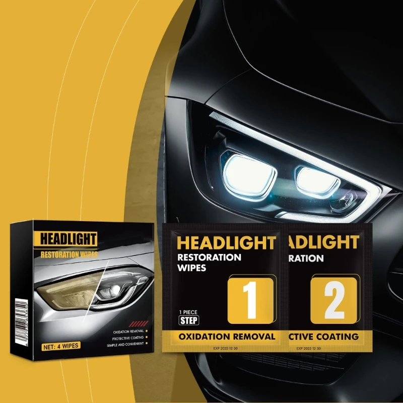 Headlight Cleaning Wipes Effective Solution Works Instantly