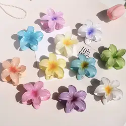 1 PCS/lot High quality 8cm Summer Seaside Frangipani scratch clip back head pan hair ponytail hair claw temperament top clip