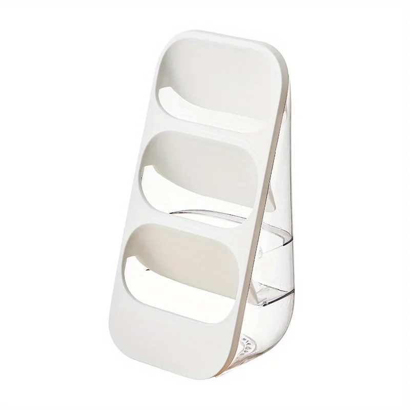 1pc Utensil Rack, Home Chopsticks Fork Knife Storage Rack, 3-Grids Washable Wall-mounted Desktop Shelf Threeopsticks Cage, Kitc