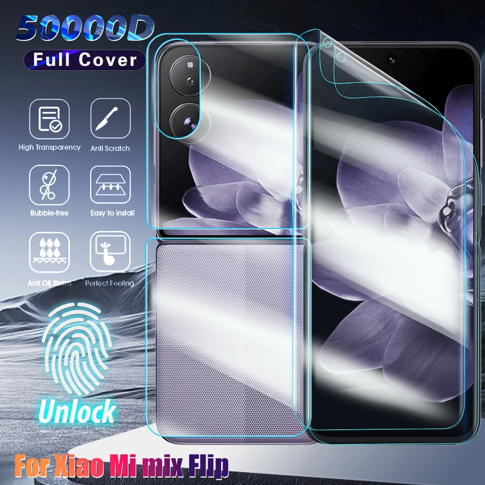 Soft TPU Hydrogel Films For Xiaomi Mix Flip Inner&Outer Screen Protector Not Tempered Glass For Mi Mix Flip 5G Accessories