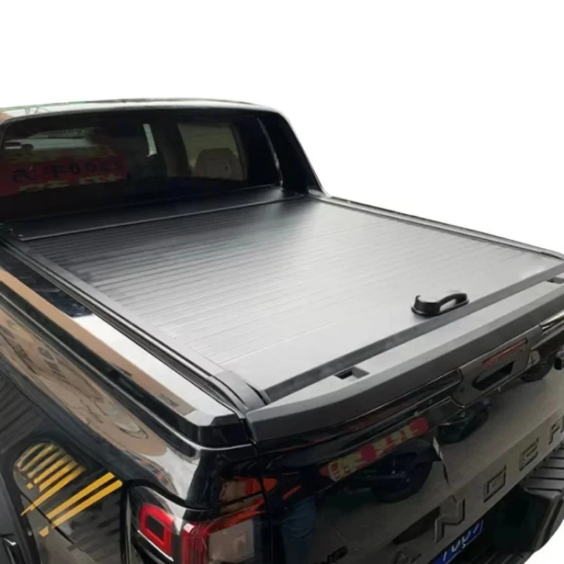 High Quality Manual Roller Lid Retractable Tonneau Cover Aluminum Heavy Duty Lockable Anti-Rust Universal Fit Pickup Truck R