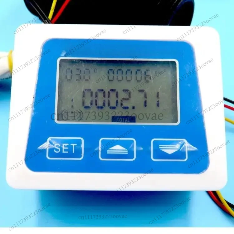 LF-Digital Water Flow Meter LCD Display Temp Sensor Totalizer Measuring Tool LPM GPM ZJ-LCD-M