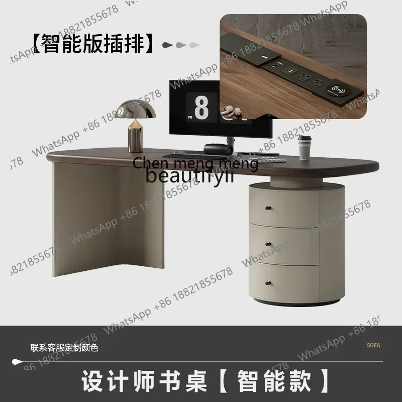 ss7486 Solid wood computer desk home bedroom study writing desk modern simple desk New Light Luxury