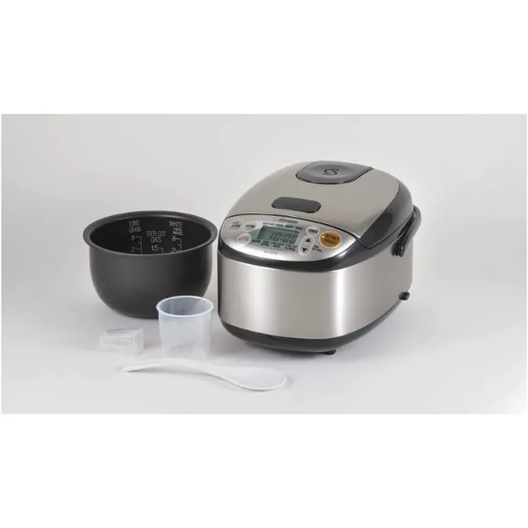 NS-LGC05XB Micom Rice Cooker & Warmer, 3-Cups (uncooked), Stainless Black