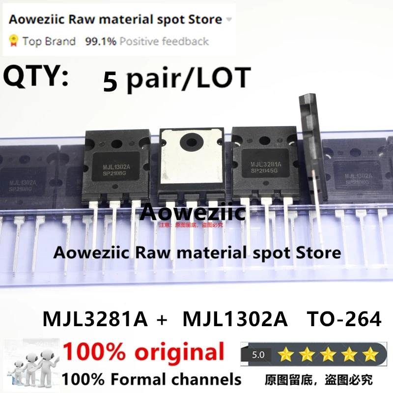 Aoweziic 2022+ 100% New Imported Original  MJL1302A  MJL3281A  TO-264  High Power Amplifier Transistors