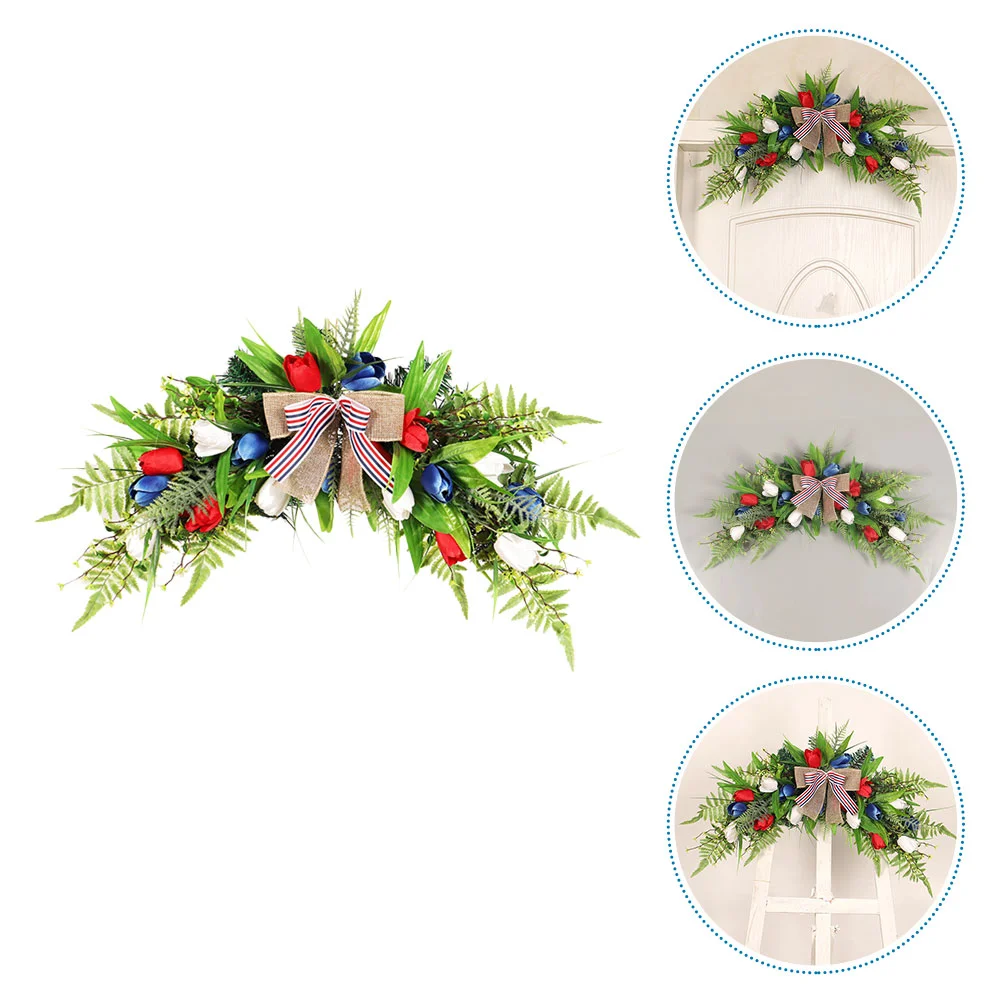 

Independence Day Lintel Household Flower Decor Home Vivid Adornment Flowers Gathering Decoration Wall Plastic