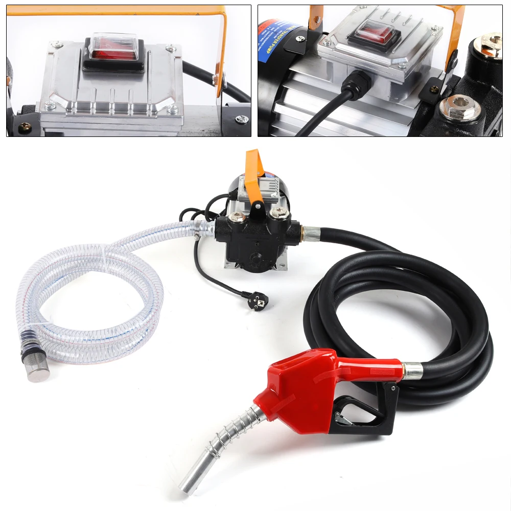 12V/230V Diesel Pump Fuel Oil Pump Automatic Pistole 175W/550W/150W/200W 50L/60L/MIN Self-priming Oil Pump Diesel Pumpjack kit