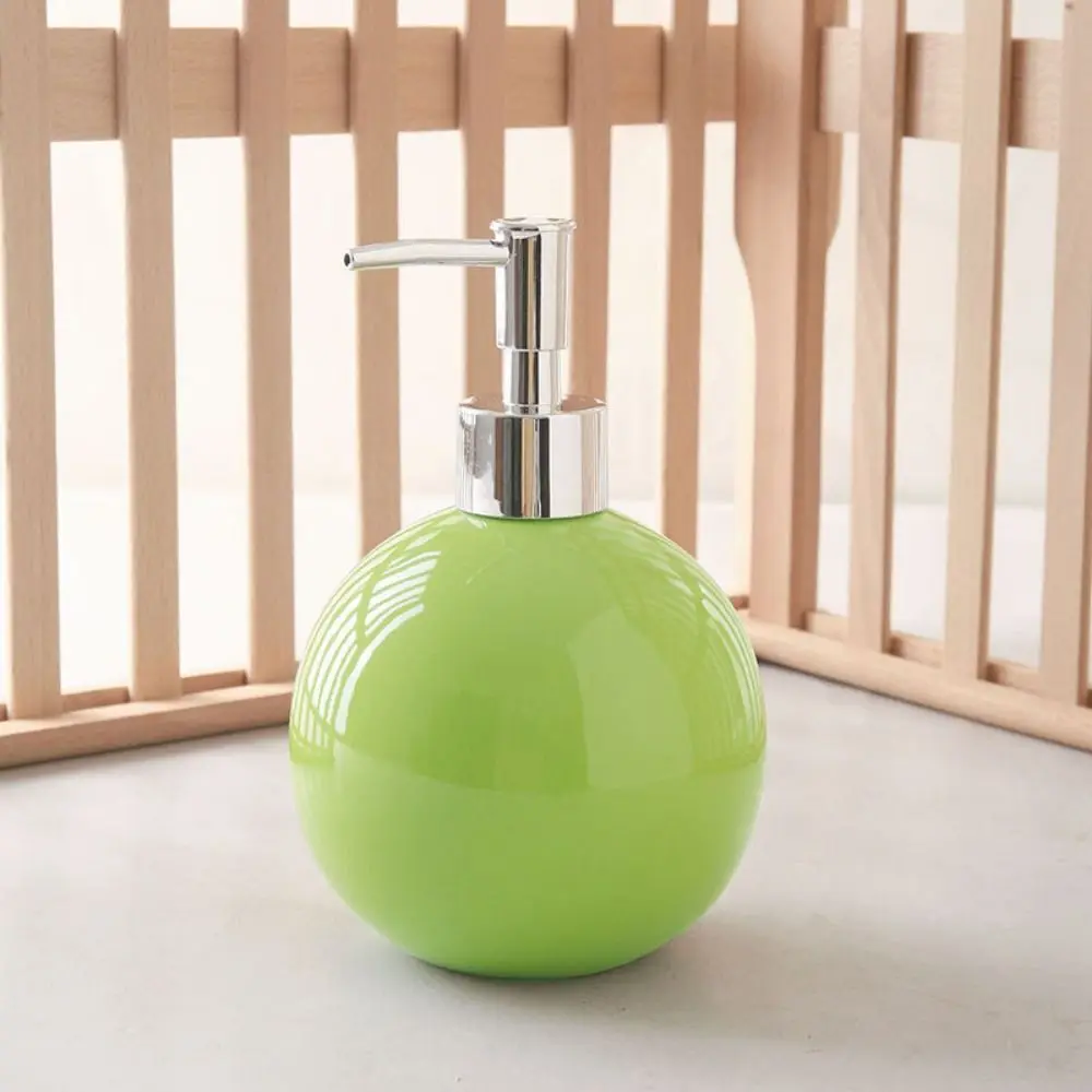 زجاجة صابون اليد السيراميكية المحمولة الحديثة القابلة لإعادة الملء وقابلة لإعادة الاستخدام حاوية الصابون السائل المستديرة الفارغة موزع مطهر اليد المرحاض #3