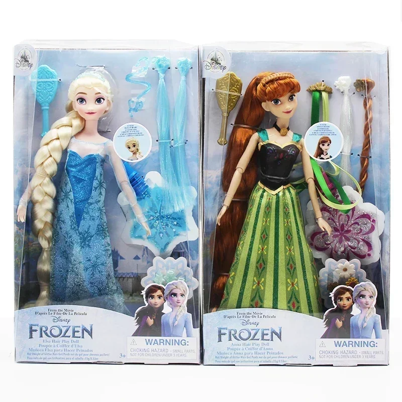 Diseny Cartoon Frozen 2 Elsa Anna Figure Princess Doll Toys BJD Joint Movable Simulation Doll Children Play House Toy Girl Gift