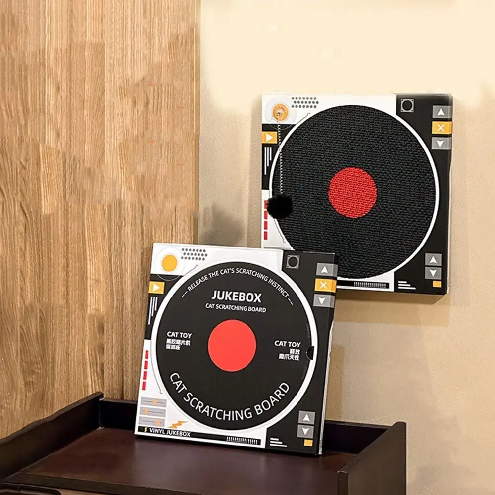 

Утолщенная износостойкая когтеточка для кошек в форме проигрывателя виниловых пластинок, предотвращающая повреждение мебели