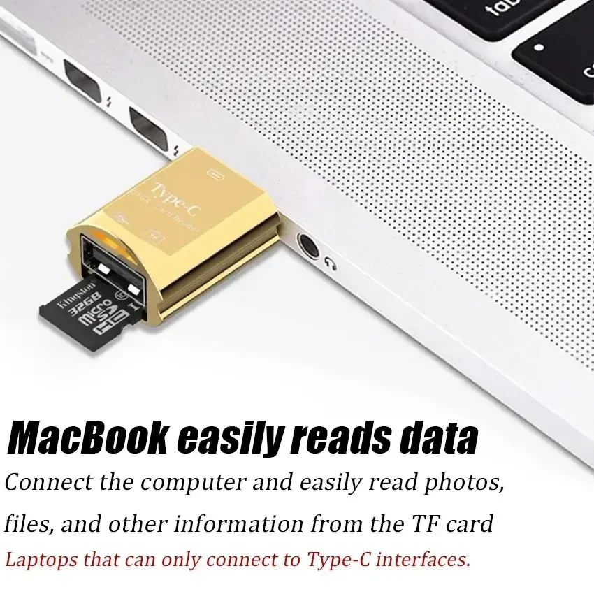 Portable Metal OTG USB Type C Adapter Multi USB-C Adaptador Support TF Card Micro SD U Disk Reader For SmartPhone Tablet Macbook