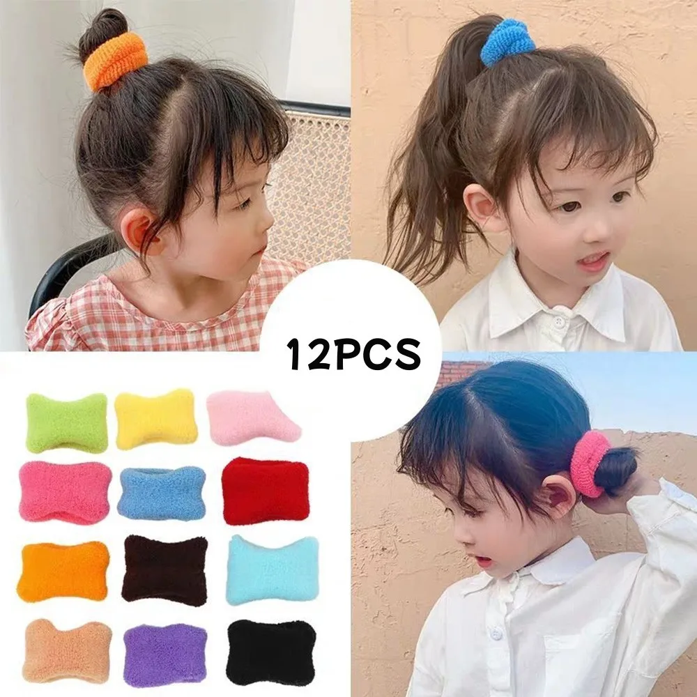 

12Pcs Colorful Wide Hair Scrunchie Elastic Rubber Bands For Women Girls Headwear Ponytail Holder Hair Accessories