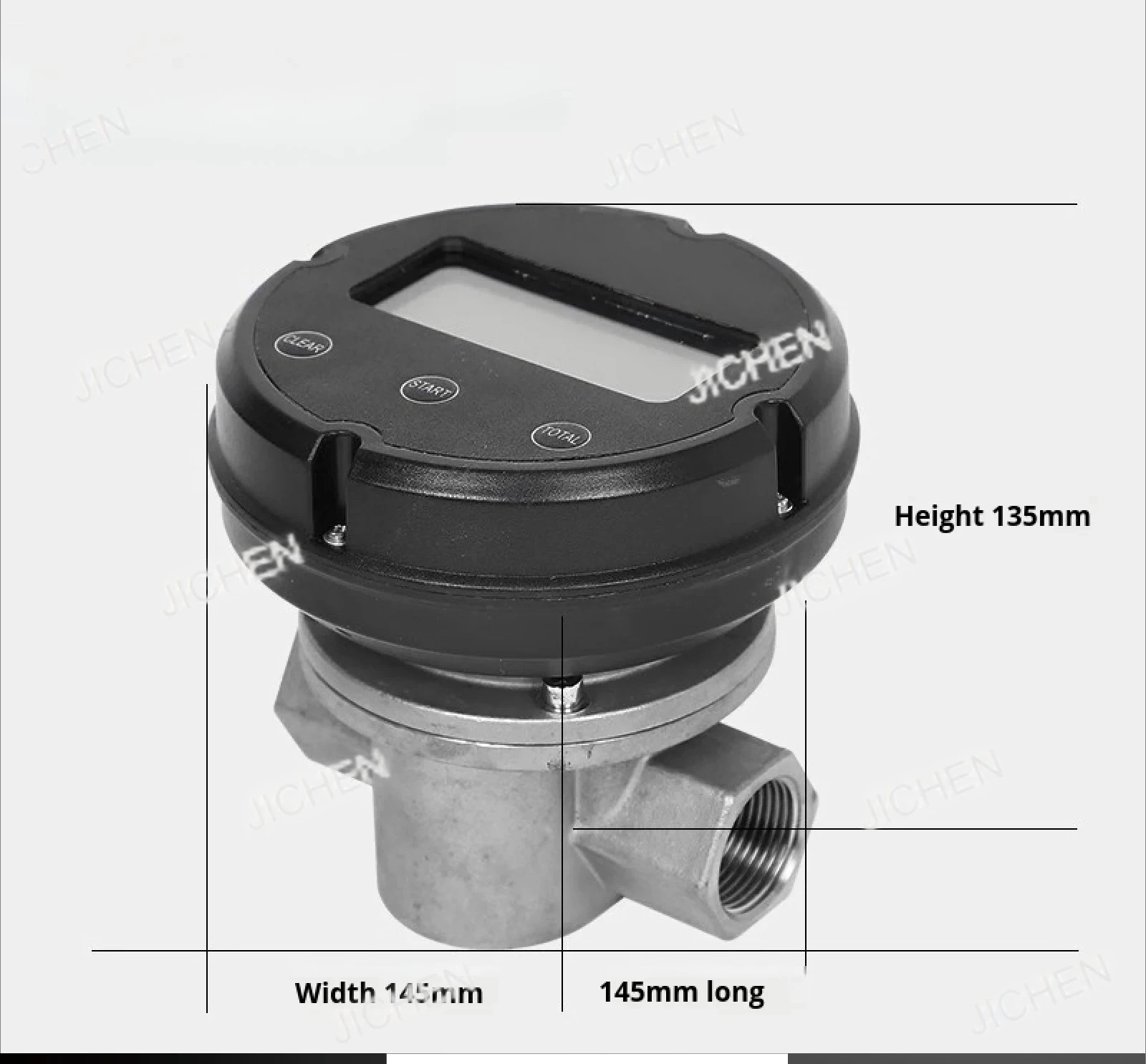 1 Inch Oval Gear Flow Meter Electronic Digital Fuel Oil Diesel Meter High Precision Liquid Counter
