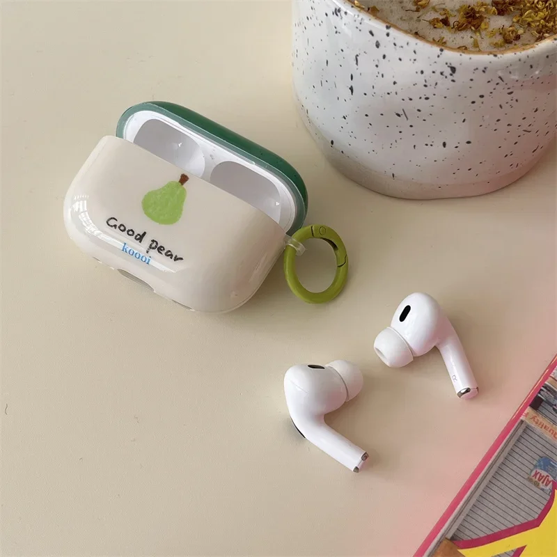 Cartoons Graffiti Fruit Headphone Case For Apple Airpods Pro 2 3 1 Airpod 3 Cover with Ornament  Earphone Charging Cases Women