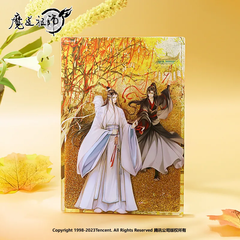 Anime Grandmaster of Demonic Cultivation MDZS Wuxian Wangji Autumn Scene Bag Pendant Stand Model Badge Pins Colored Paper Toy