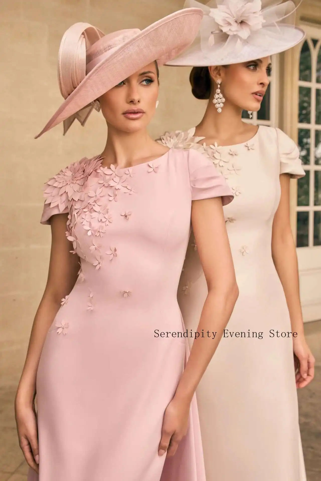 Customized 3D Florals Mother of the Birde Dresses Column Sheath Pink Evening Dress for Night Party A Line Long Gowns 2026