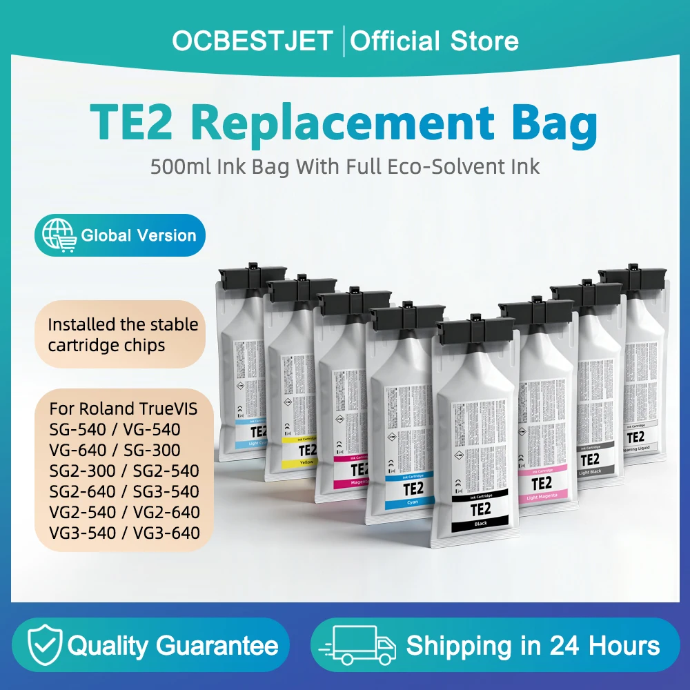 500ML For Roland TrueVIS TE2 Replacement Ink Bag SG-300 SG-540 SG2-300 SG2-540 SG2-640 VG-540 VG-640 SG2-640 SG3-540 VG2-540